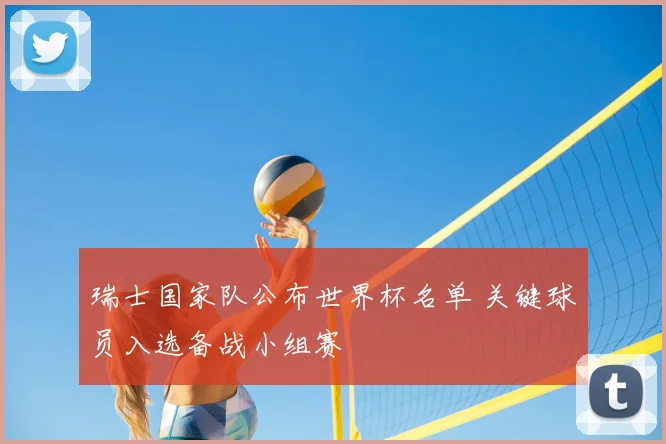 瑞士国家队公布世界杯名单 关键球员入选备战小组赛